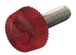 Polycarbonate Red Knurled (stainless steel) M4 8mm (1000pcs)