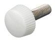 Polycarbonate White Knurled (stainless steel) M4 8mm (1000pcs)